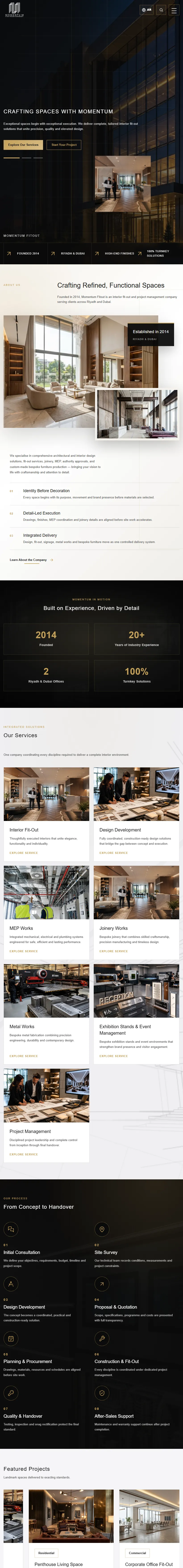 Momentum Fitout على التابلت